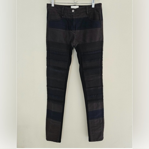 3.1 Phillip Lim Skinny Embroidered Patchwork Denim Pant Blue & Black Jeans Sz 6 - Picture 15 of 15